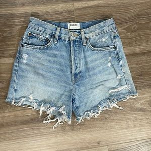 Agolde Parker Long Cut Off Shorts